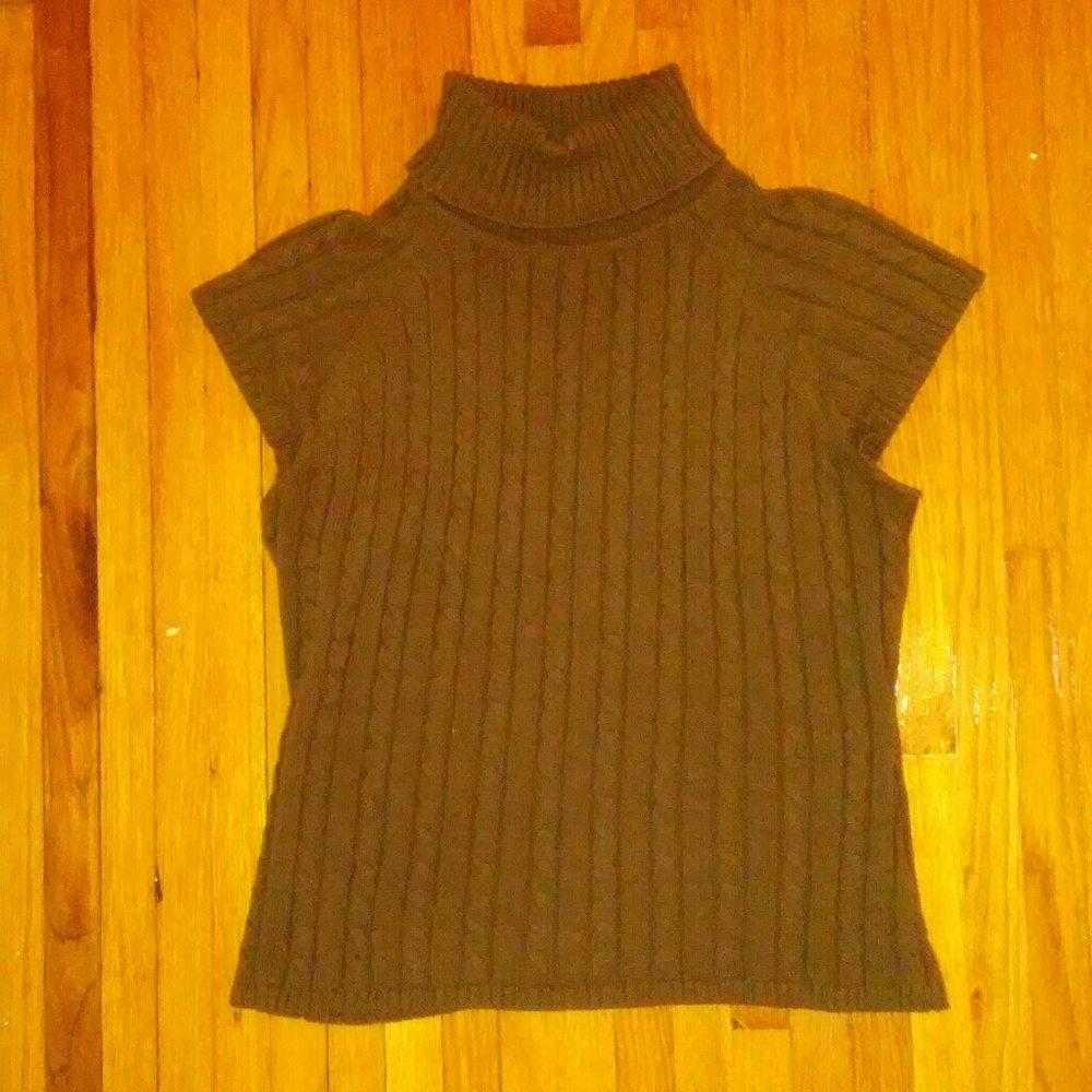 Cap Sleeve Turtleneck Sweater